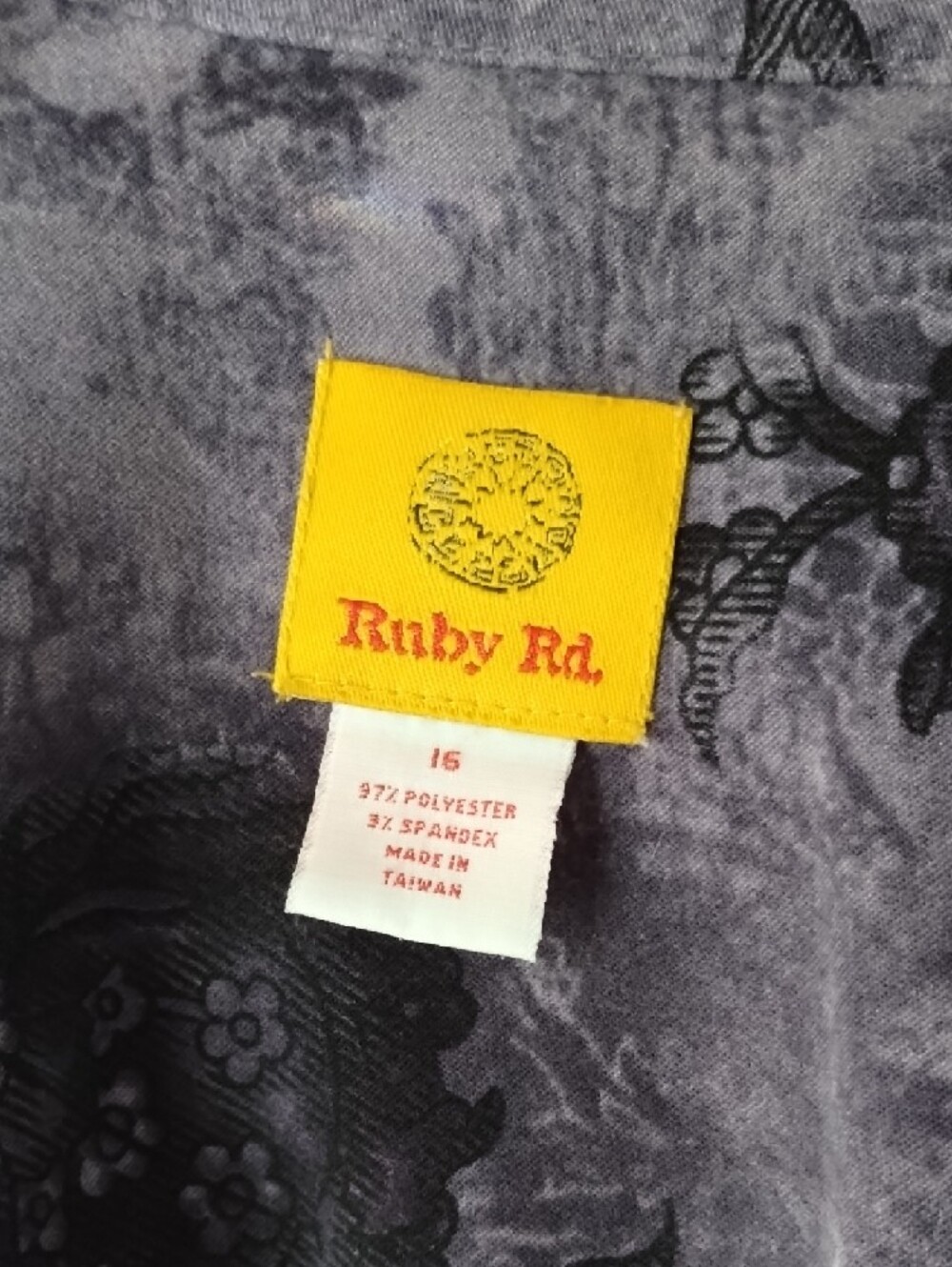 Ruby Rd. Gray Floral Button-Front Tunic - Picture 2 of 6